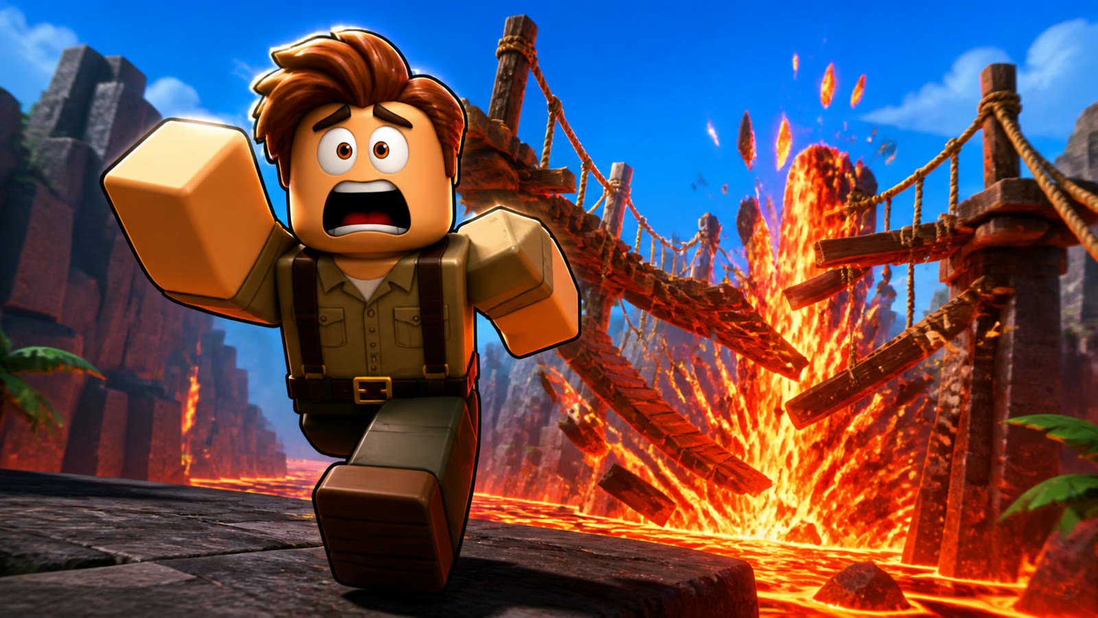 A mobile-readable Roblox disaster thumbnail produced through the Forge GUI project workflow